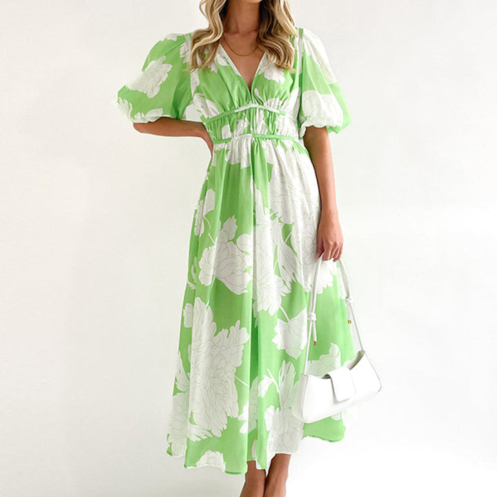 DARINA | Elegant vestit maxi fluid vermell i rosa
