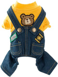 Cute Denim Overalls for Small & Medium Pets, - happy pawpets