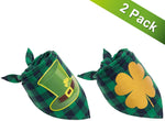 2 Pack Saint Patrick's Day Dog Bandanas - happy pawpets