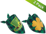 2 Pack Saint Patrick's Day Dog Bandanas - happy pawpets