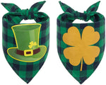 2 Pack Saint Patrick's Day Dog Bandanas - happy pawpets