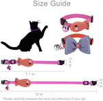 Cat Collar Breakaway with Bell,Handmade Safety Adjustable 7.1-12 Inch Small Dog and Cat Collar, Puppy Collar - happy pawpets