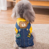 Cute Denim Overalls for Small & Medium Pets, - happy pawpets