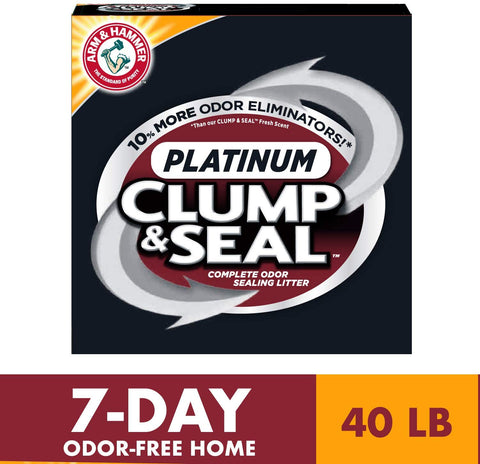 ARM & HAMMER Clump & Seal Platinum Cat Litter, Multi-Cat - happy pawpets