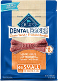 Blue Buffalo Dental Bones Natural Adult Dental Chew Dog Treat Small 27-oz bag Value Pack - happy pawpets