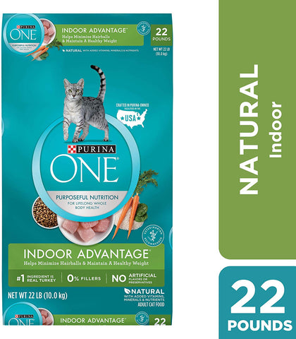 Purina ONE Indoor Advantage Adult Cat Food - happy pawpets