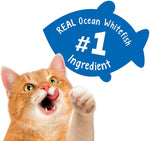 Friskies Party Mix Adult Cat Treats Canisters – Real Ocean Whitefish #1 Ingredient - happy pawpets