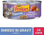 Purina Friskies Shreds Wet Cat Food - (24) 5.5 oz. Cans - happy pawpets