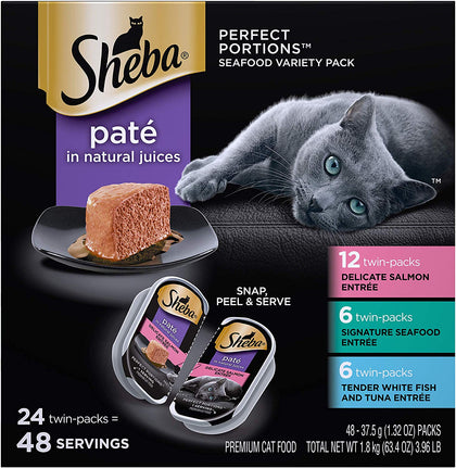Sheba Perfect Portions Paté Wet Cat Food Tray Variety Packs - happy pawpets