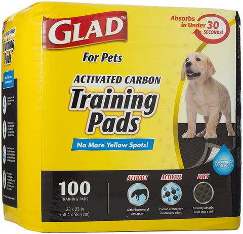 Glad for Pets Black Charcoal Puppy Pads - happy pawpets