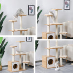 Wood Scratcher with Scratching Post for Cats - happy pawpets