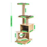 Wood Scratcher with Scratching Post for Cats - happy pawpets