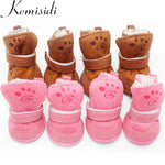 4 Pcs Thick Snow Dog Shoes - happy pawpets