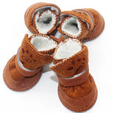 4 Pcs Thick Snow Dog Shoes - happy pawpets