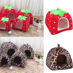 Strawberry Leopard Pet House - happy pawpets