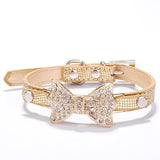 Rhinestone Dog Bow Collar - happy pawpets