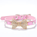 Rhinestone Dog Bow Collar - happy pawpets