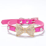 Rhinestone Dog Bow Collar - happy pawpets