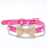 Rhinestone Dog Bow Collar - happy pawpets