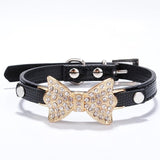 Rhinestone Dog Bow Collar - happy pawpets