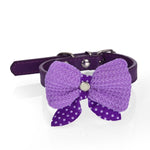 Rhinestone Dog Bow Collar - happy pawpets