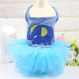 Sling Dog Dress Summer Dog Lace Tullle Dress Pet Dog Clothes for Small Dog Party Birthday Wedding Bowknot Dress Puppy Costume - happy pawpets