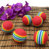 3.5cm Rainbow Chewing Brushing Training Toy Ball High-quality Training Pet Supplies - happy pawpets