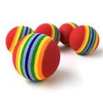 3.5cm Rainbow Chewing Brushing Training Toy Ball High-quality Training Pet Supplies - happy pawpets