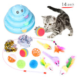 1/21/28pcs Cat Toys Set Foldable Cat Tunnel - happy pawpets