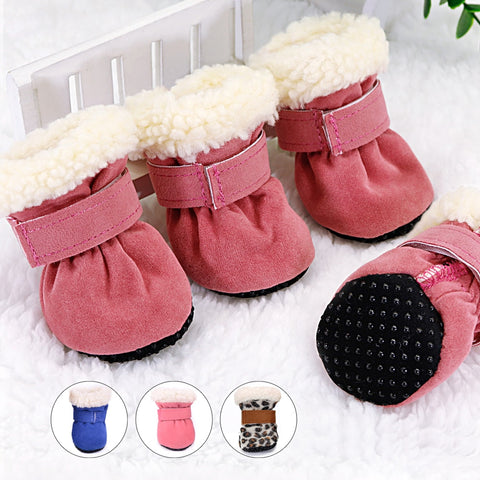 4pcs Pet Dog Shoes - happy pawpets