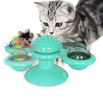 Cats Puzzle Whirling Turntable With Brush Cat Play Game - happy pawpets