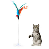 Stick Feather Wand With Small Bell Mouse Cage - happy pawpets