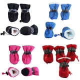 4pcs/set Waterproof shoes - happy pawpets