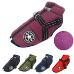 Large Pet Dog Jacket With Harness - happy pawpets