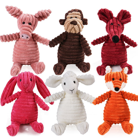 Corduroy Dog Toys for Small Large Dogs - happy pawpets