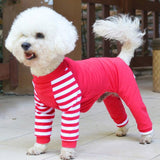 Striped Pajamas For Small and  Medium dogs - happy pawpets