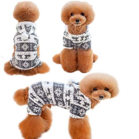 Fleece Warm Dog Pajamas - happy pawpets