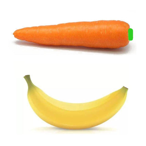 Shapeable Banana Carrot Vegetable Squeeze Toy - happy pawpets