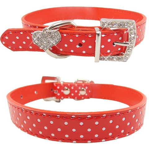 Polka Dot Dog Collar - happy pawpets