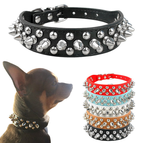 Pets Spiked  Studded Collar - happy pawpets