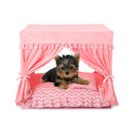 Luxury  Kennel House With Cushion Bed Mats - happy pawpets