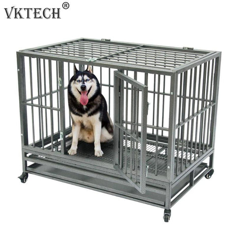 42 inch Portable Metal Pets Cage - happy pawpets